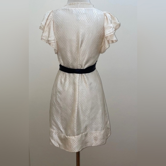 BCBG MaxAzria 100% Silk Ruffle Cap Sleeve Size XS - Picture 5 of 9